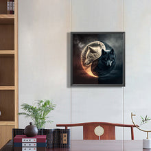 Load image into Gallery viewer, Wolf Yin-Yang Diagram 50*50CM(Canvas) Full Round Drill Diamond Painting
