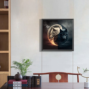 Wolf Yin-Yang Diagram 50*50CM(Canvas) Full Round Drill Diamond Painting
