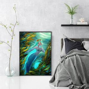 Yishu - Deep-Sea Mermaid - 50*70CM 11CT 3 Stamped Cross Stitch