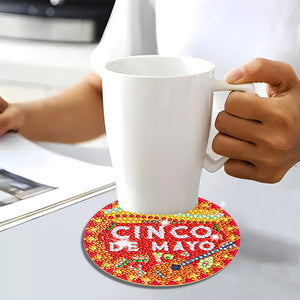 8pcs DIY Anti Slip Coasters Stackable Creative for Tabletop Protection (AA1169)