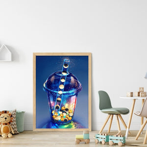 DIY - Starry Sky Bubble Tea - 40*55CM 11CT 3 Stamped Cross Stitch