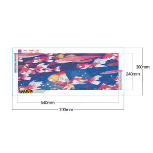 Flying Fish In The Sky 70*30CM(Canvas) Full Round Drill Diamond Painting