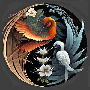 Bird Yin-Yang Diagram 30*30CM(Picture) Full Square Drill Diamond Painting