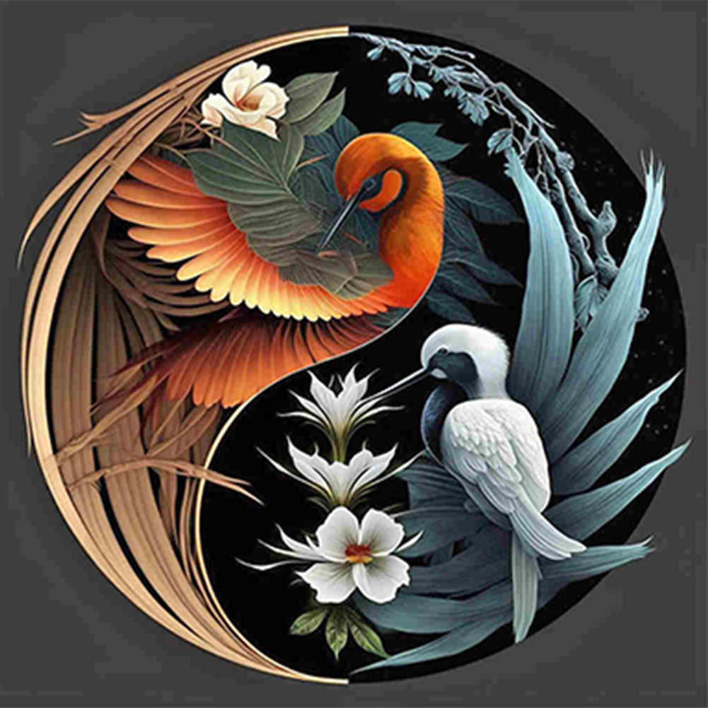 Bird Yin-Yang Diagram 30*30CM(Picture) Full Square Drill Diamond Painting