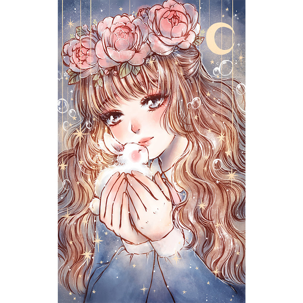 Girl 30*50CM Full Round Drill Diamond Painting