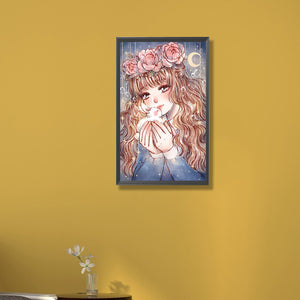 Girl 30*50CM Full Round Drill Diamond Painting
