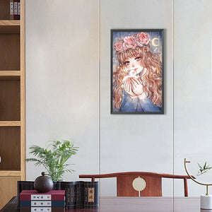 Girl 30*50CM Full Round Drill Diamond Painting