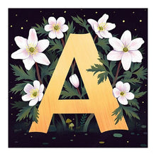Load image into Gallery viewer, Flower Letter A 40*40CM(Canvas) Full Round Drill Diamond Painting
