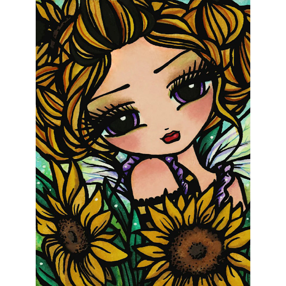 Little Girl 30*40CM(Canvas) Full Round Drill Diamond Painting
