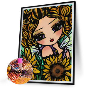 Little Girl 30*40CM(Canvas) Full Round Drill Diamond Painting