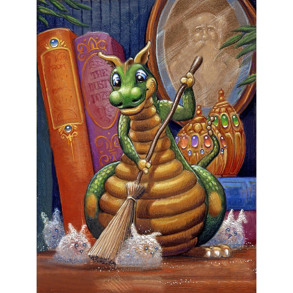 Green Dinosaur 30*40CM(Canvas) Full Square Drill Diamond Painting
