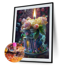 Load image into Gallery viewer, Flower Candle 30*40CM(Canvas) Full Round Drill Diamond Painting
