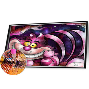 Cheshire Cat 40*30CM(Canvas) Full Round Drill Diamond Painting