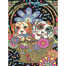 Load image into Gallery viewer, Dog In Flower Basket 30*40CM(Canvas) Full Round Drill Diamond Painting
