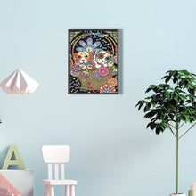 Load image into Gallery viewer, Dog In Flower Basket 30*40CM(Canvas) Full Round Drill Diamond Painting
