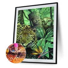Load image into Gallery viewer, Cheetah In The Forest Ruins 30*40CM(Canvas) Full Round Drill Diamond Painting
