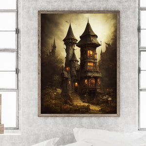 Mysterious Castle 30*40CM(Canvas) Full Round Drill Diamond Painting