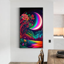 Load image into Gallery viewer, Colorful Moon And Red Rose 40*70CM(Canvas) Full Round Drill Diamond Painting
