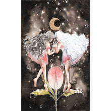 Load image into Gallery viewer, Flower Fairy Under The Moon 30*50CM(Canvas) Full Round Drill Diamond Painting
