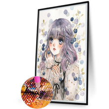Load image into Gallery viewer, Blueberry Girl 30*50CM(Canvas) Full Round Drill Diamond Painting
