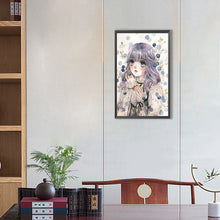 Load image into Gallery viewer, Blueberry Girl 30*50CM(Canvas) Full Round Drill Diamond Painting
