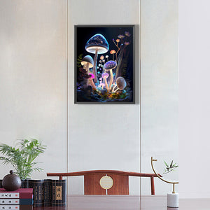 Glowing Mushroom In The Corner 30*40CM(Canvas) Full Round Drill Diamond Painting