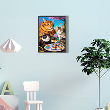 Load image into Gallery viewer, Cat 30*40CM(Canvas) Full Round Drill Diamond Painting
