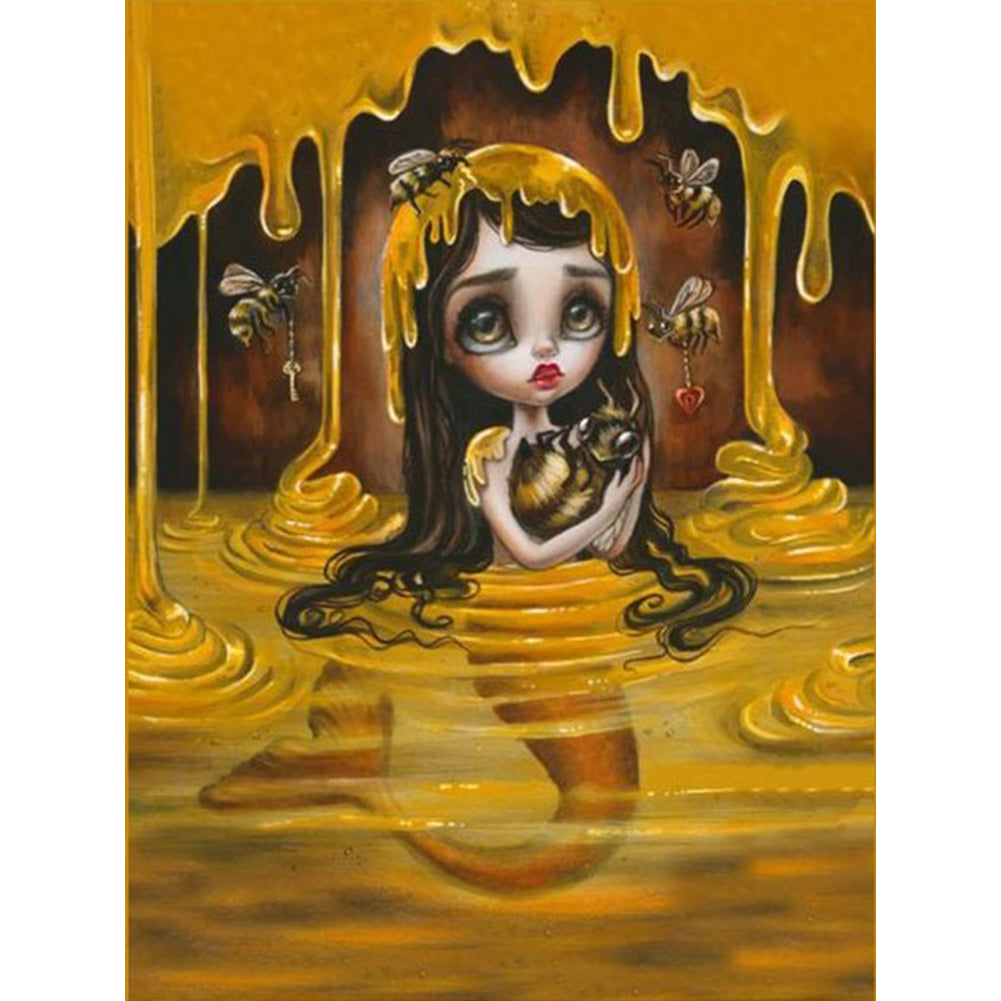 Honey Girl 30*40CM(Canvas) Full Round Drill Diamond Painting