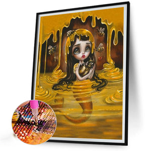 Honey Girl 30*40CM(Canvas) Full Round Drill Diamond Painting