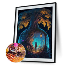 Load image into Gallery viewer, Explorer And The Secret Under The Tree 30*40CM(Canvas) Full Round Drill Diamond Painting
