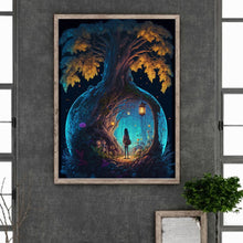 Load image into Gallery viewer, Explorer And The Secret Under The Tree 30*40CM(Canvas) Full Round Drill Diamond Painting
