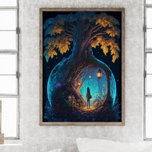Load image into Gallery viewer, Explorer And The Secret Under The Tree 30*40CM(Canvas) Full Round Drill Diamond Painting
