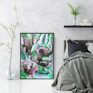 Huancan - Elephant - 40*55CM 11CT 3 Stamped Cross Stitch