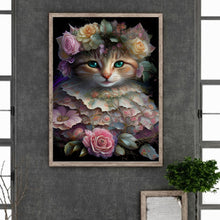 Load image into Gallery viewer, Flower Cat 30*40CM(Canvas) Full Round Drill Diamond Painting
