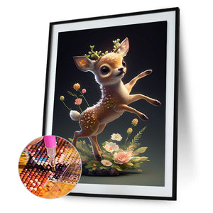 Elven Deer 30*40CM(Canvas) Full Round Drill Diamond Painting