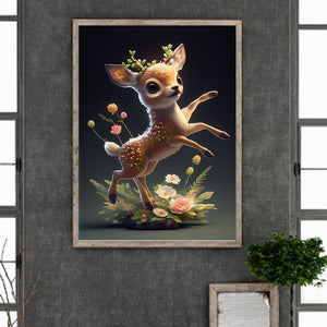 Elven Deer 30*40CM(Canvas) Full Round Drill Diamond Painting