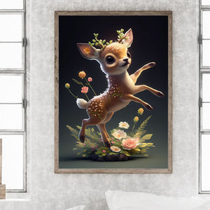 Elven Deer 30*40CM(Canvas) Full Round Drill Diamond Painting