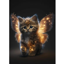 Load image into Gallery viewer, Elven Cat With Butterfly Wings 30*40CM(Canvas) Full Round Drill Diamond Painting
