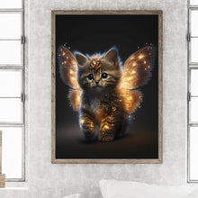 Load image into Gallery viewer, Elven Cat With Butterfly Wings 30*40CM(Canvas) Full Round Drill Diamond Painting
