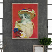 Load image into Gallery viewer, Cat In A Backpack 30*40CM(Canvas) Full Round Drill Diamond Painting
