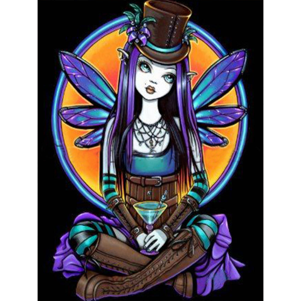 Cartoon Girl 30*40CM(Canvas) Full Round Drill Diamond Painting