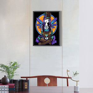 Cartoon Girl 30*40CM(Canvas) Full Round Drill Diamond Painting