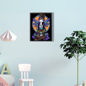Cartoon Girl 30*40CM(Canvas) Full Round Drill Diamond Painting