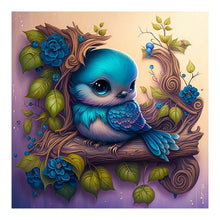 Load image into Gallery viewer, Blue Bird Perched On A Branch 40*40CM(Canvas) Full Round Drill Diamond Painting
