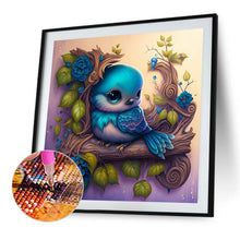 Load image into Gallery viewer, Blue Bird Perched On A Branch 40*40CM(Canvas) Full Round Drill Diamond Painting
