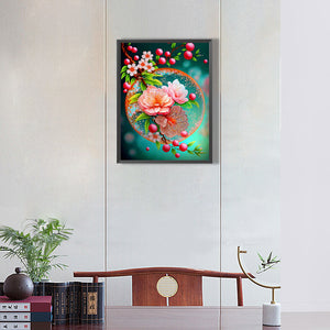 Beautiful Peach Blossoms 30*40CM(Canvas) Full Round Drill Diamond Painting