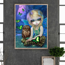 Load image into Gallery viewer, Girl Not Very Happy At Night 30*40CM(Canvas) Full Round Drill Diamond Painting
