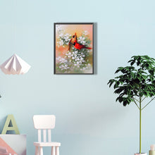 Load image into Gallery viewer, Birds Playing Among Flowers 30*40CM(Canvas) Full Round Drill Diamond Painting
