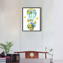 Load image into Gallery viewer, Flowers And Hot Air Balloons 30*40CM(Canvas) Full Round Drill Diamond Painting
