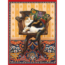 Load image into Gallery viewer, Huancan - Retro Cat - 40*50CM 11CT 3 Stamped Cross Stitch
